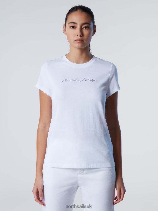 Women White Clothing 4D6N557 North Sails T-SHIRT WITH EMBROIDERY