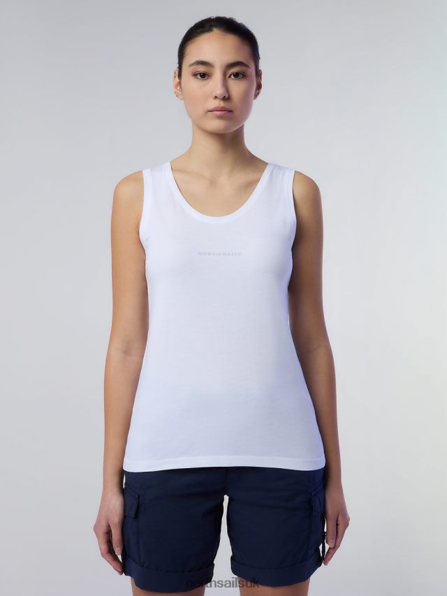 Women White Clothing 4D6N561 North Sails BAMBOO TANK TOP