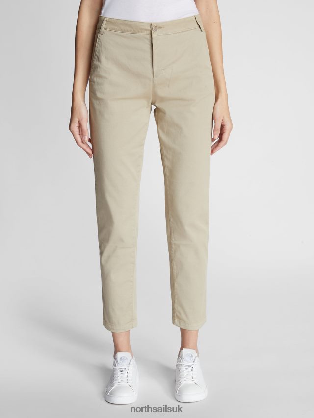 Women Beige Clothing 4D6N1502 North Sails GABARDINE TROUSERS