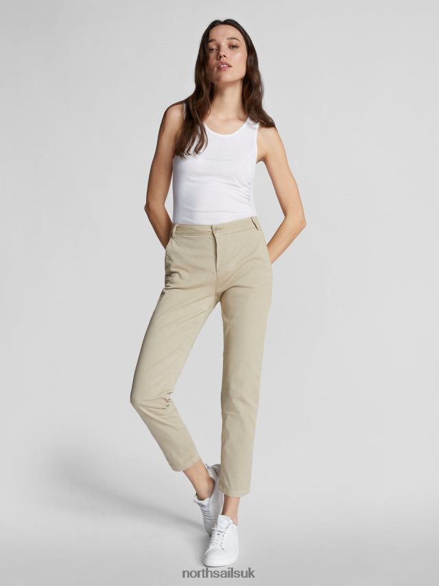 Women Beige Clothing 4D6N1502 North Sails GABARDINE TROUSERS