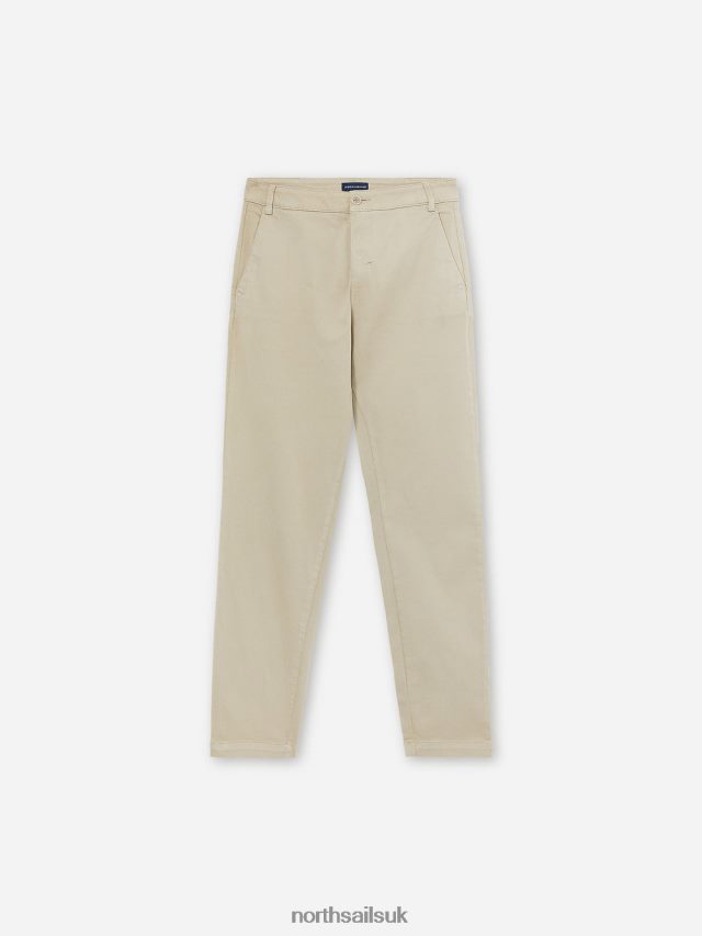 Women Beige Clothing 4D6N1502 North Sails GABARDINE TROUSERS