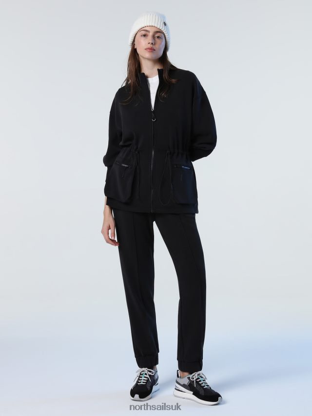 Women Black Clothing 4D6N1376 North Sails INTERLOCK TROUSERS