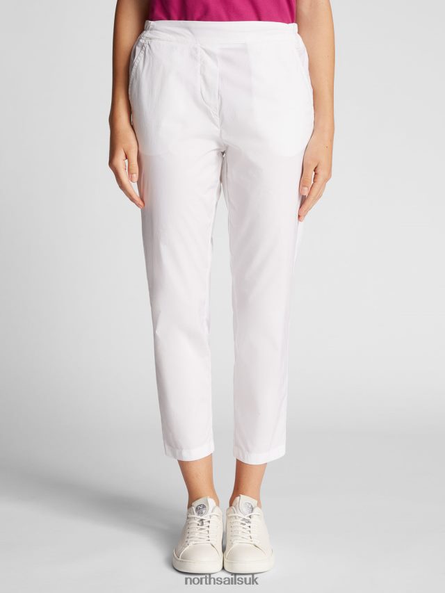 Women White Clothing 4D6N1444 North Sails STRAIGHT-LEG TROUSERS