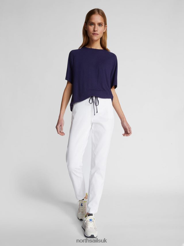 Women White Clothing 4D6N1501 North Sails GABARDINE TROUSERS