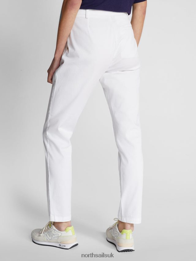 Women White Clothing 4D6N1501 North Sails GABARDINE TROUSERS