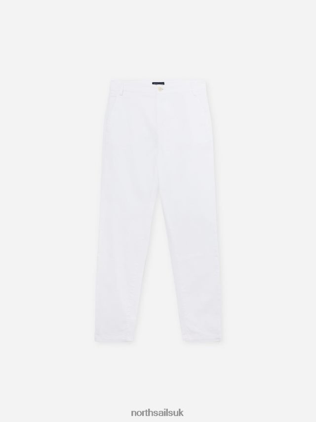 Women White Clothing 4D6N1501 North Sails GABARDINE TROUSERS